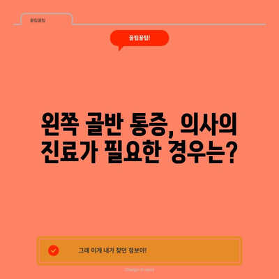 왼쪽 골반 통증의 원인과 해결 방법