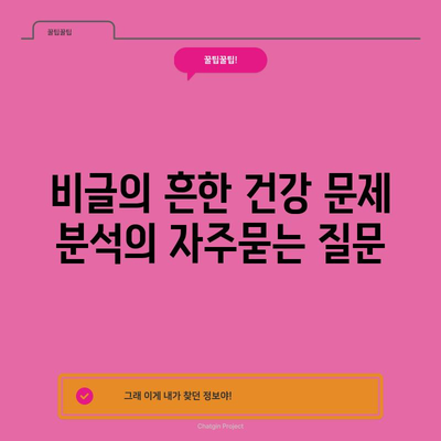 비글의 흔한 건강 문제 분석