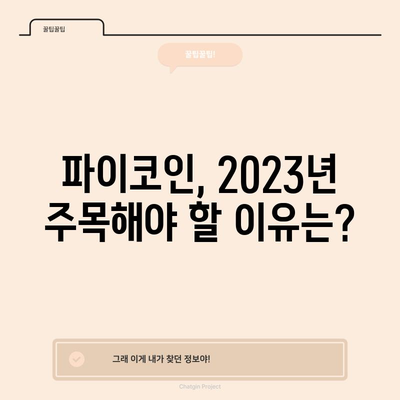 파이코인 전망 | 2023년 큰 성장 기대되는가?