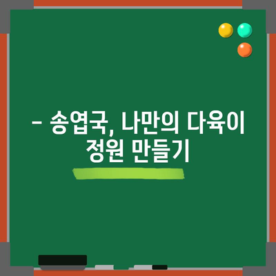 다육이 키우는 초보자 가이드 | 송엽국의 비밀