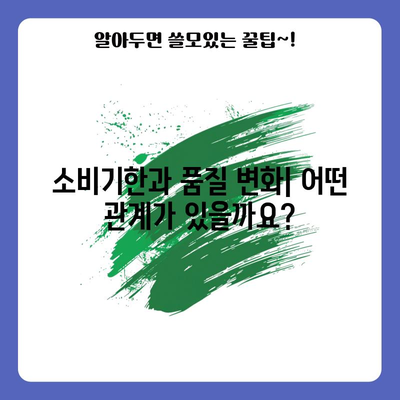 유통기한과 소비기한 | 개념, 날짜, 품질 차이점 이해