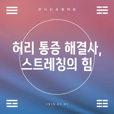 허리통증 해결사 | 원인 분석과 완벽한 스트레칭 법
