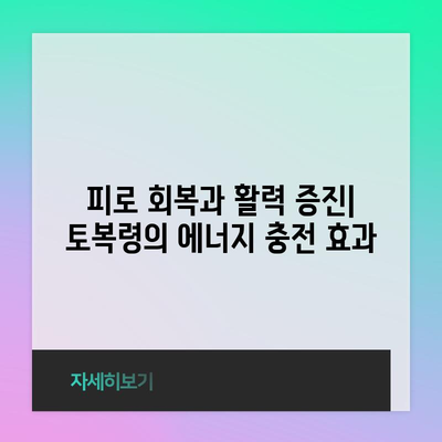 토복령 | 면역력 강화와 기타 건강상 이점