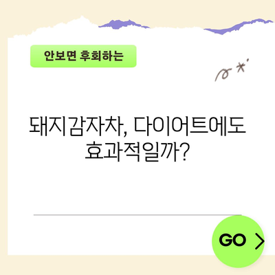 돼지감자차의 당뇨 및 다이어트 개선 효능