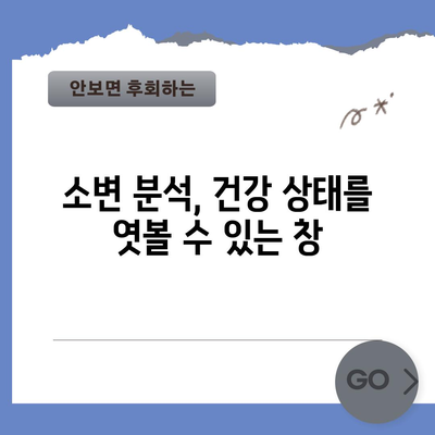 소변 분석을 통한 건강 상태 파악 | 색과 냄새를 읽는 법
