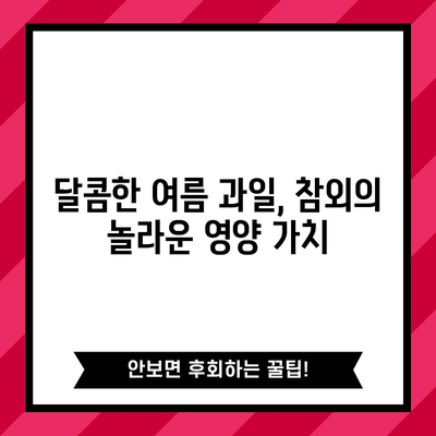 참외의 경이로운 힘 | 영양가, 부작용, 칼로리 안내