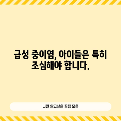 급성 중이염 | 증상, 치료, 예방