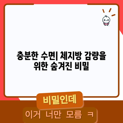 체지방을 효과적으로 줄이는 과학적 방법