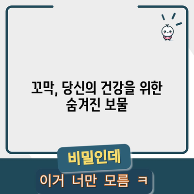 꼬막의 다섯 가지 놀라운 효능 | 건강과 요리에 활용