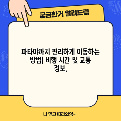 파타야 여행 가이드 | 명소, 날씨, 비행 시간, 빠짐없이 알아보기