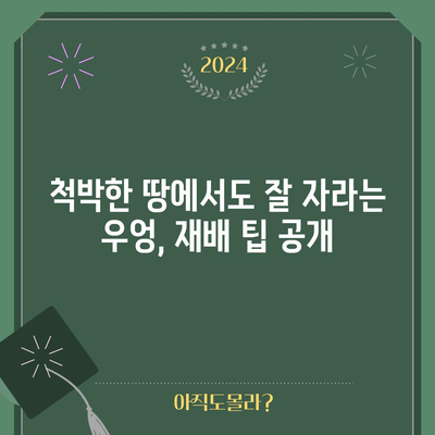 우엉 키우기 쉽고 빠르게 성공하는 전 과정