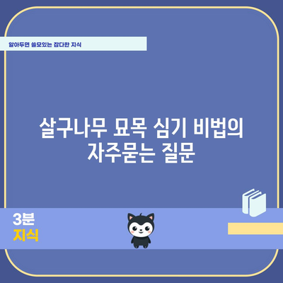 살구나무 묘목 심기 비법