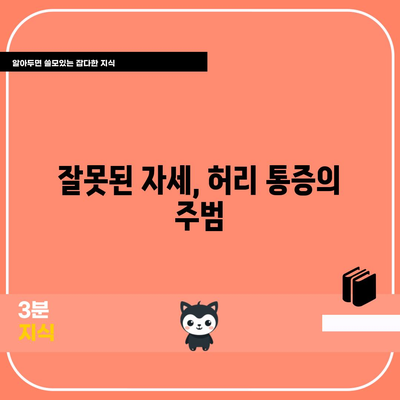 허리 통증 5가지 원인과 자가 관리 팁