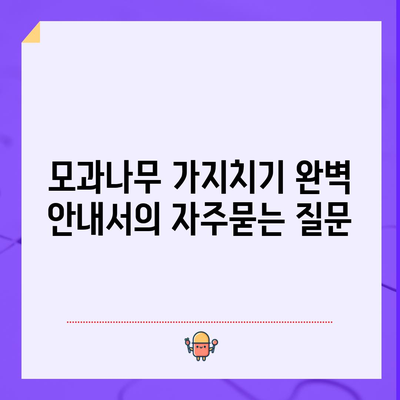 모과나무 가지치기 완벽 안내서