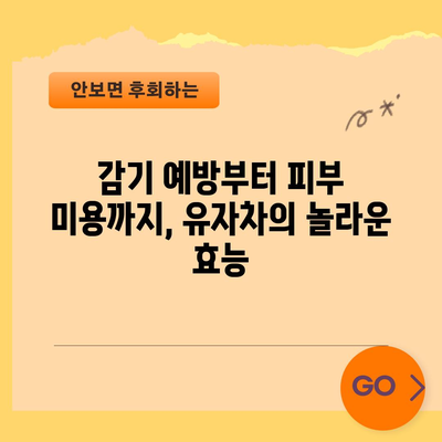 유자차 | 효능과 맛 모두 만족시키는 건강 음료