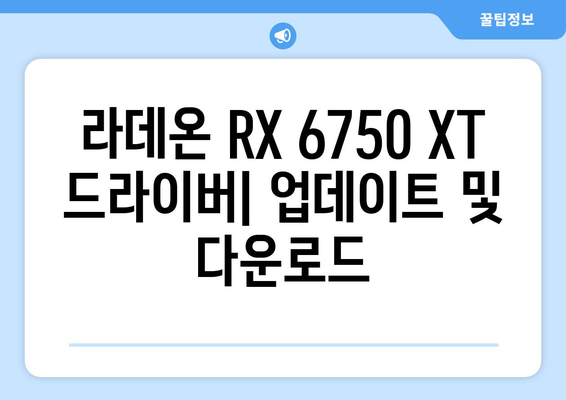 라데온 RX 6750 XT 드라이버 | 업데이트 및 다운로드