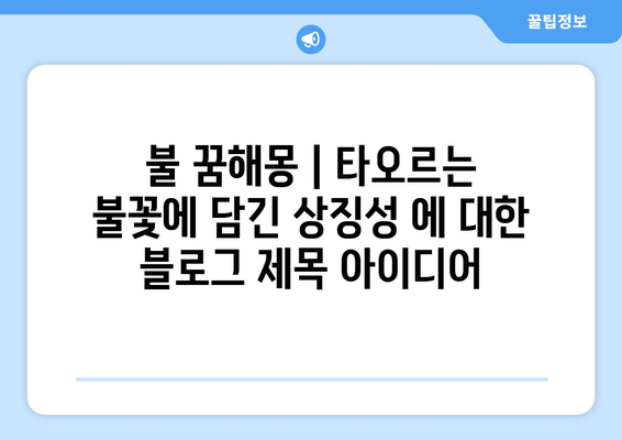 불 꿈해몽 | 타오르는 불꽃에 담긴 상징성