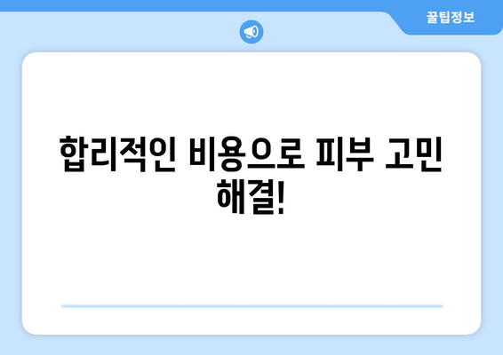 레블라이트 토닝 치료 가격 안내서