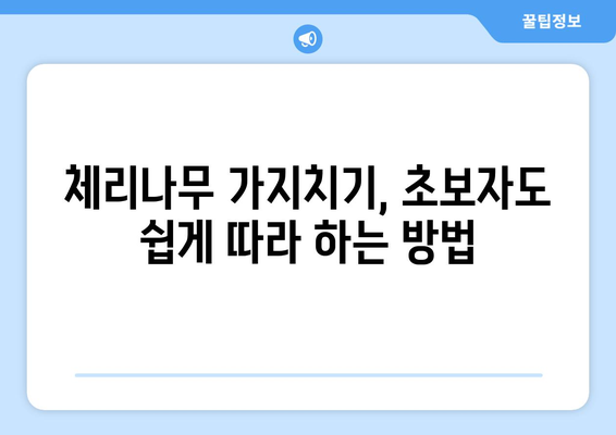 체리나무 가지치기 | 최고의 수확을 위한 필수 가이드