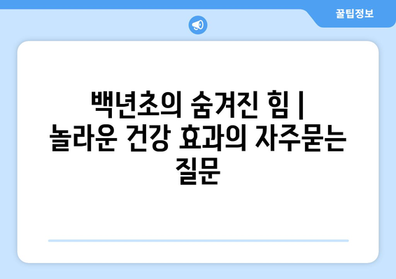 백년초의 숨겨진 힘 | 놀라운 건강 효과