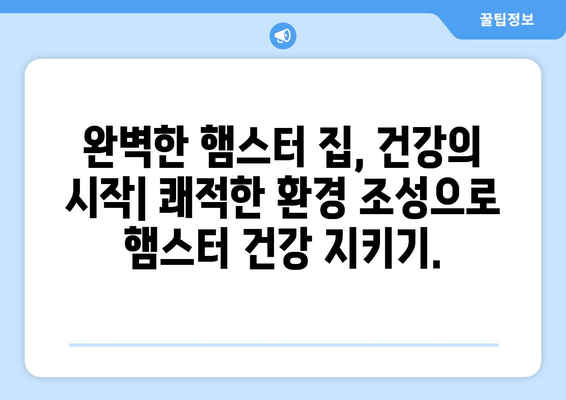 햄스터 건강 관리 가이드 | 장수에 위한 팁