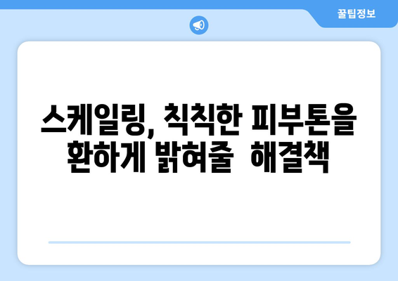 피부 스케일링이 피부톤 개선에 미치는 효과