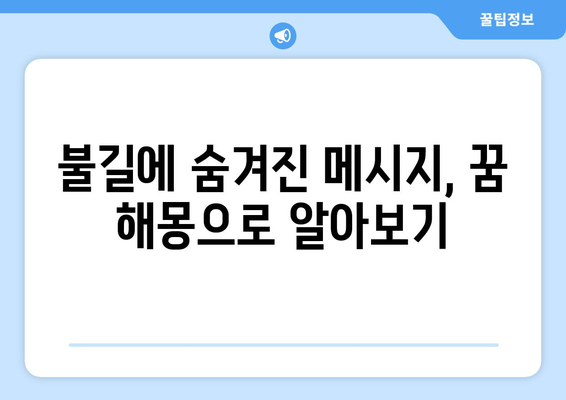 불 꿈해몽 | 타오르는 불꽃에 담긴 상징성