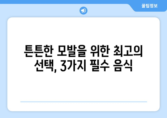 탈모에 도움이 되는 3가지 필수 음식