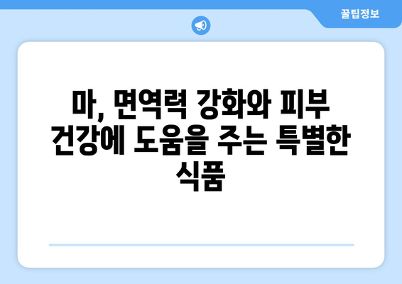 마의 놀라운 8가지 건강상 이점