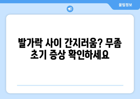 무좀 초기 증상 인식과 치료법 가이드