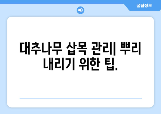 대추나무 삽목 | 단계별 가이드를 통한 간편한 번식