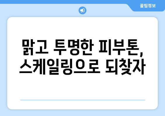 피부 스케일링이 피부톤 개선에 미치는 효과