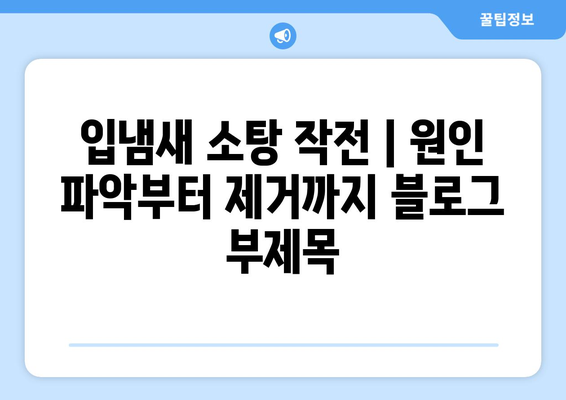 입냄새 소탕 작전 | 원인 파악부터 제거까지