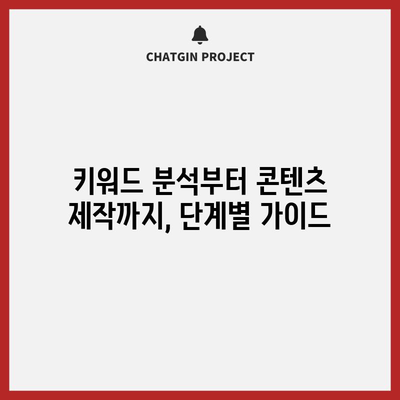 키워드 검색 순위를 위한 효과적인 콘텐츠