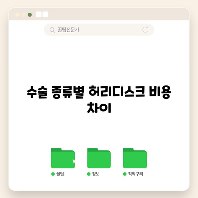 2024년 기준 허리디스크 수술비 전격 공개