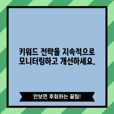 키워드 검색을 위한 효과적인 전략