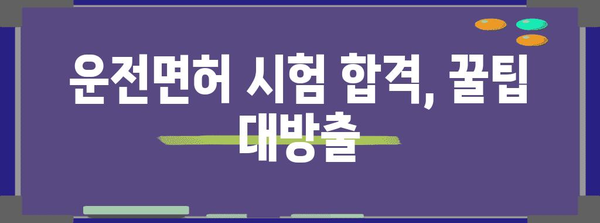 자동차 운전면허 시험 합격을 위한 완벽 가이드 | 운전면허, 시험, 합격 전략, 필기시험, 실기시험