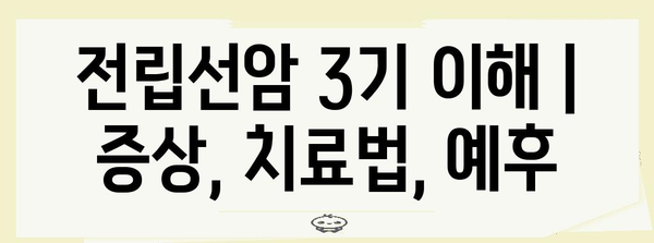 전립선암 3기 이해 | 증상, 치료법, 예후