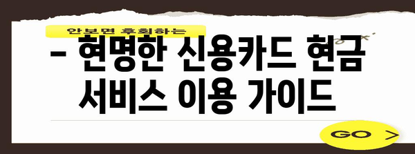 신용카드 현금 서비스 유형별 비교 | 리볼빙, 카트론, 현금서비스