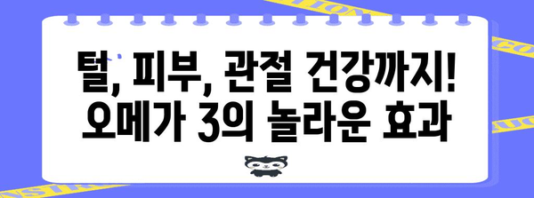 반려동물 영양제 | 오메가 3의 필수성과 건강 효과