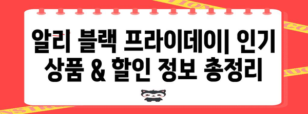 알리 블랙 프라이데이 세일기간