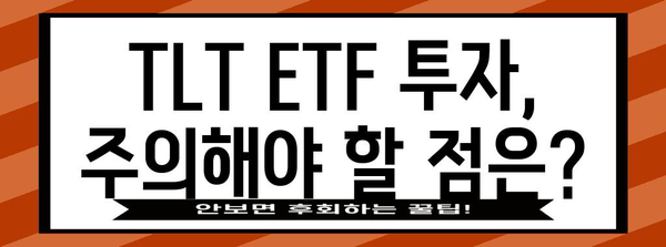 TLT ETF 투자 전략 | 배당금, 전망, 주의 사항