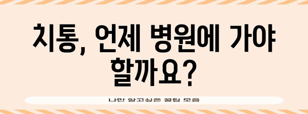 치통을 해결하는 완벽한 가이드