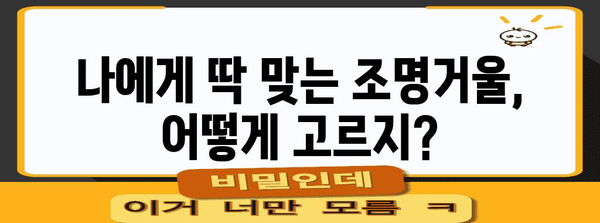 욕실 인테리어 완성, 조명거울 선택 완벽 가이드