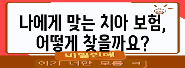 40대 치아 건강 보호 | 최고의 보험 옵션 안내