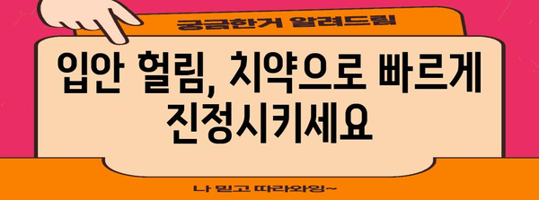 입안 헐림 해소법 | 치약으로 간편하게 관리하세요