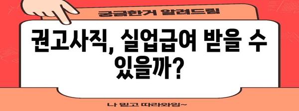 잘못된 권고 사직으로 실업급여 거부 대응책
