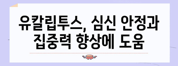 유칼립투스의 강력한 6가지 건강 이점