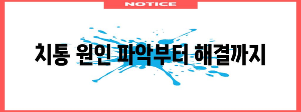 치통을 해결하는 완벽한 가이드
