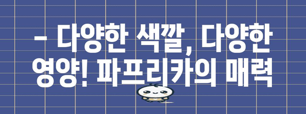 파프리카의 영양가 | 건강한 피부와 시력의 원천